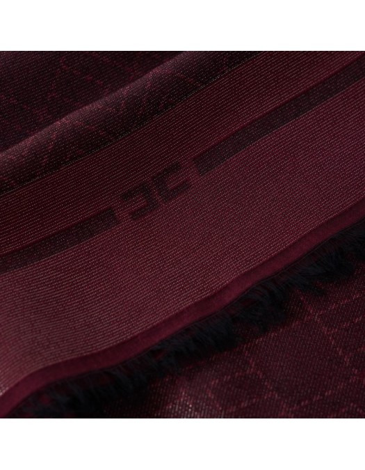 Esarfa ELISABETTA FRANCHI, Scarf with logo pattern Merlot - SC12F56E2EA4 Esarfa ELISABETTA FRANCHI, Scarf with logo pattern Merlot - SC12F56E2EA4