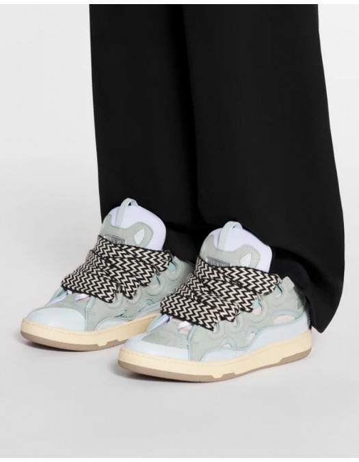 Sneakers Lanvin, Curb Suede, White Blue - SKDK02DRA221 Sneakers Lanvin, Curb Suede, White Blue - SKDK02DRA221