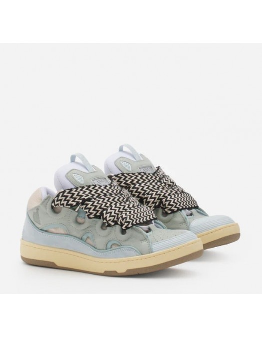 Sneakers Lanvin, Curb Suede, White Blue - SKDK02DRA221 Sneakers Lanvin, Curb Suede, White Blue - SKDK02DRA221