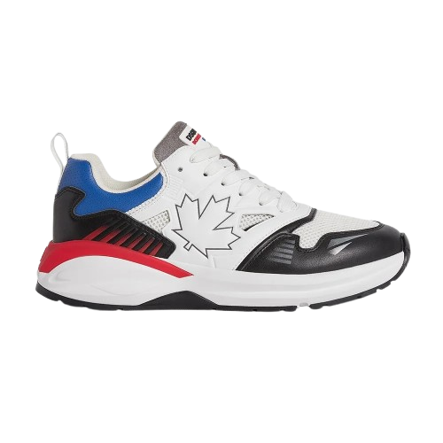 Sneakers DSQUARED2, Dash Print, White Multicolor Sneakers DSQUARED2, Dash Print, White Multicolor