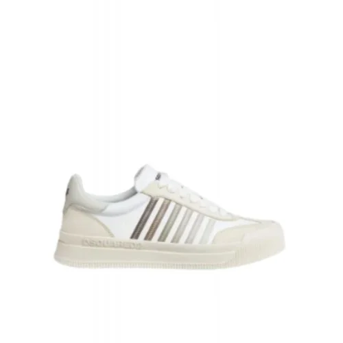 Sneakers DSQUARED2, New Jersey Design, Details, Low Top, White