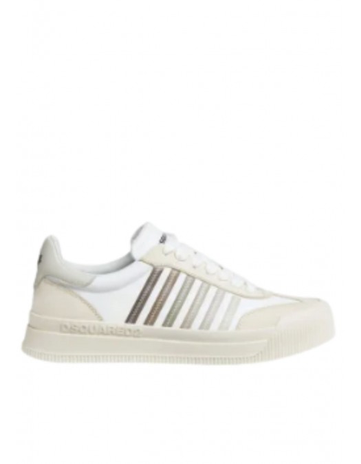 Sneakers DSQUARED2, New Jersey Design, Details, Low Top, White - SNM042201508288M4091