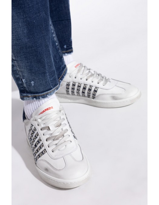 Sneakers DSQUARED2, Boxer Design, Denim Details, White - SNM042411508297M872