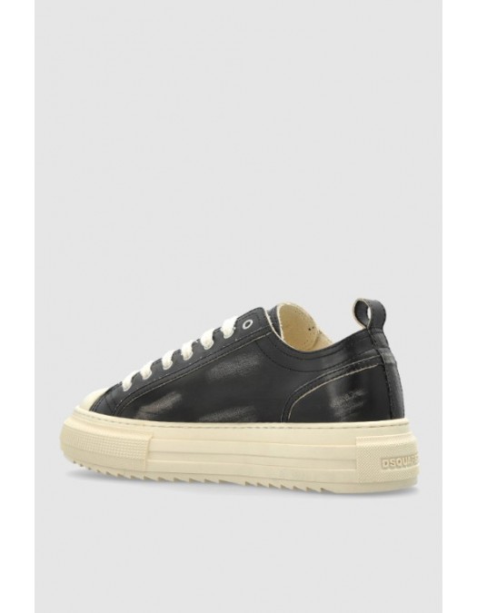 Sneakers DSQUARED2, Round-Toe Platform Lace-Up Vintage Sneakers, Dark - SNM0455115082962124 Sneakers DSQUARED2, Round-Toe Platform Lace-Up Vintage Sneakers, Dark - SNM0455115082962124