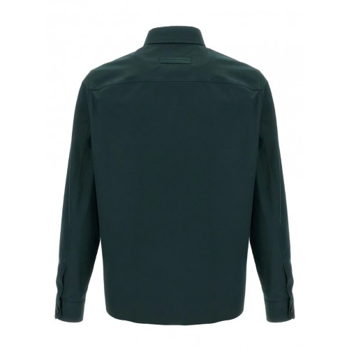 Camasa Zegna,Button-down overshirt, Dark Green Camasa Zegna,Button-down overshirt, Dark Green