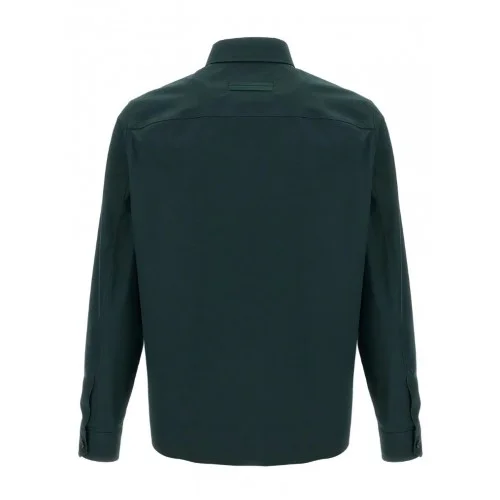 Camasa Zegna,Button-down overshirt, Dark Green