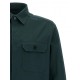 Camasa Zegna,Button-down overshirt, Dark Green - SOT8BUFV16A9T09