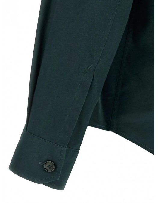 Camasa Zegna,Button-down overshirt, Dark Green - SOT8BUFV16A9T09