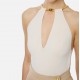 Top ELISABETTA FRANCHI, Knit top with jewel snake, Milky - TK55S56E2DZ9 Top ELISABETTA FRANCHI, Knit top with jewel snake, Milky - TK55S56E2DZ9