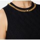 Top ELISABETTA FRANCHI ,Top in knit fabric with diamond pattern and jewel details - TK60B56E2110 Top ELISABETTA FRANCHI ,Top in knit fabric with diamond pattern and jewel details - TK60B56E2110