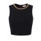 Top ELISABETTA FRANCHI ,Top in knit fabric with diamond pattern and jewel details