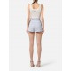 TOP ELISABETTA FRANCHI,Knit top in viscose and silk fabric with jewel detail,White - TK62B56E2360