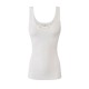 TOP ELISABETTA FRANCHI,Knit top in viscose and silk fabric with jewel detail,White - TK62B56E2360