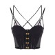 TOP ELISABETTA FRANCHI,neoprene fabric with corset details - TO04057E2110
