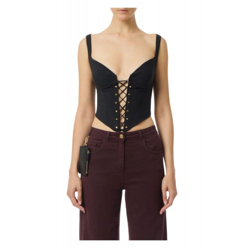 Top ELISABETTA FRANCHI,Bustier-Top aus bi-elastischem Gewebe Top ELISABETTA FRANCHI,Bustier-Top aus bi-elastischem Gewebe