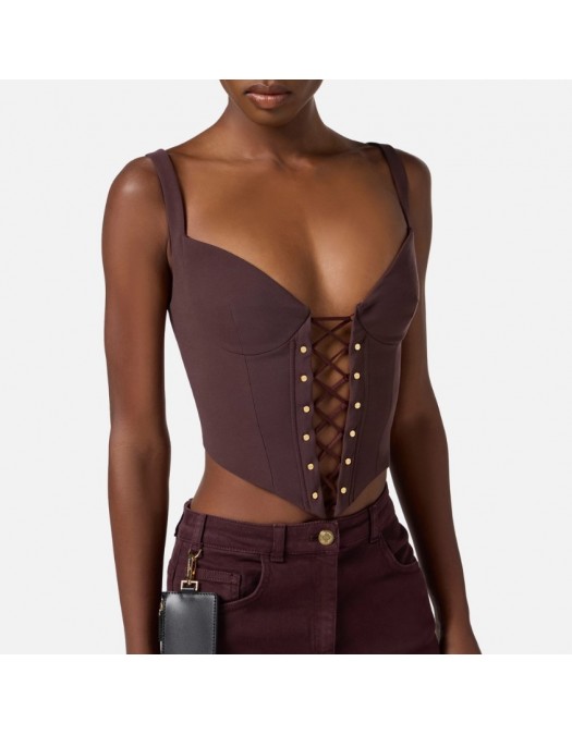 Top ELISABETTA FRANCHI,Bustier-Top aus bi-elastischem Gewebe - TO04357E2EA4 Top ELISABETTA FRANCHI,Bustier-Top aus bi-elastischem Gewebe - TO04357E2EA4