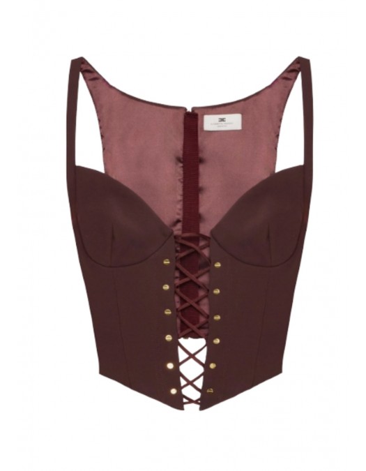 Top ELISABETTA FRANCHI,Bustier-Top aus bi-elastischem Gewebe - TO04357E2EA4 Top ELISABETTA FRANCHI,Bustier-Top aus bi-elastischem Gewebe - TO04357E2EA4