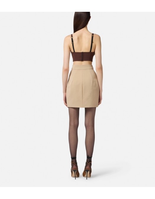 Top ELISABETTA FRANCHI, In crêpe fabric with jewel detail,Top Coffee - TO04857E2EA3 Top ELISABETTA FRANCHI, In crêpe fabric with jewel detail,Top Coffee - TO04857E2EA3