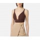 Top ELISABETTA FRANCHI, In crêpe fabric with jewel detail,Top Coffee - TO04857E2EA3 Top ELISABETTA FRANCHI, In crêpe fabric with jewel detail,Top Coffee - TO04857E2EA3