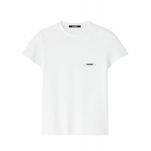 TRICOU JACQUEMUS, The Gros Grain, Short Sleeve, White TRICOU JACQUEMUS, The Gros Grain, Short Sleeve, White