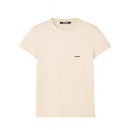 TRICOU JACQUEMUS, The Gros Grain, Short Sleeve, Beige