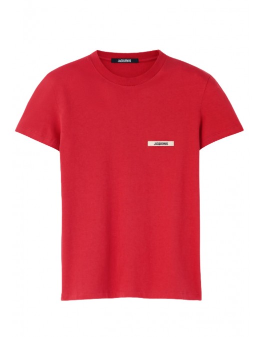 TRICOU JACQUEMUS, The Gros Grain short-sleeve,Red - TSW00550AJ00029471