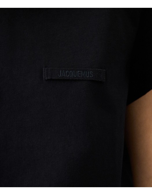 TRICOU JACQUEMUS,The Gros Grain short-sleeve, Black - TSW00550AJ00029990