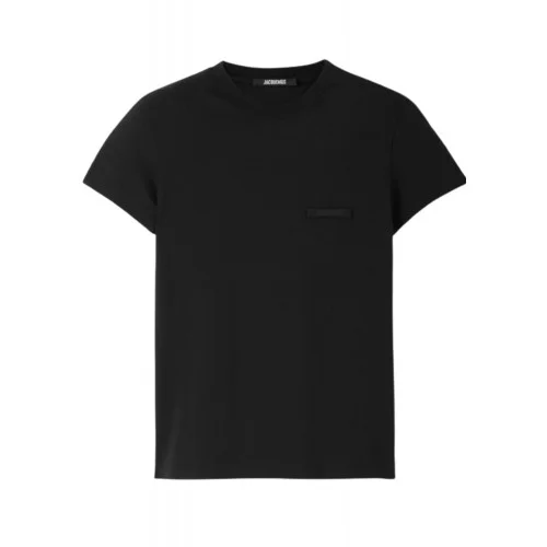 TRICOU JACQUEMUS,The Gros Grain short-sleeve, Black
