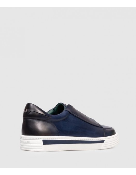 Sneakers STEFANO RICCI, Blue leather sneakers with logo - UO23G5267VANB049 Sneakers STEFANO RICCI, Blue leather sneakers with logo - UO23G5267VANB049