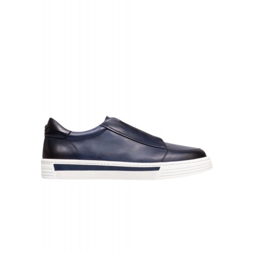 Sneakers STEFANO RICCI, Blue leather sneakers with logo Sneakers STEFANO RICCI, Blue leather sneakers with logo
