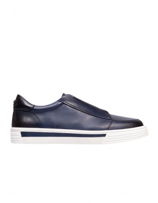 Sneakers STEFANO RICCI, Blue leather sneakers with logo - UO23G5267VANB049 Sneakers STEFANO RICCI, Blue leather sneakers with logo - UO23G5267VANB049