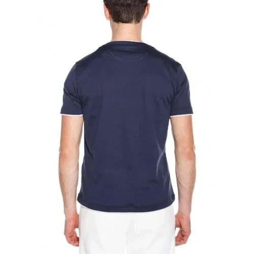 Tricou ELEVENTY, BLUE T-shirt with a round neckline