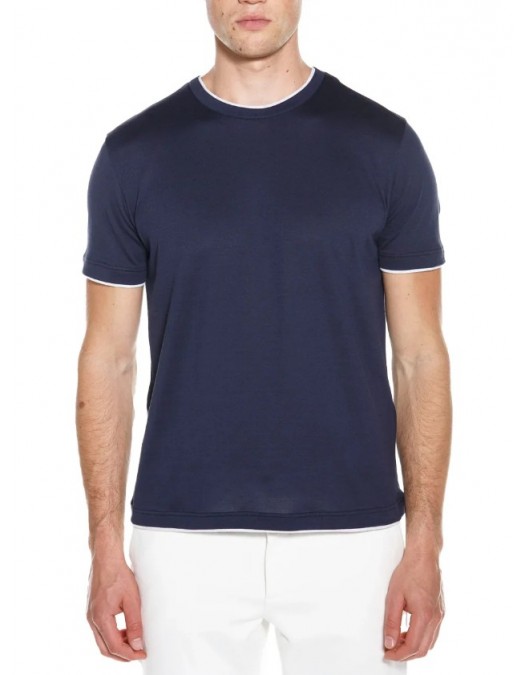 Tricou ELEVENTY, BLUE T-shirt with a round neckline - X75TSHH04TES0H0771113