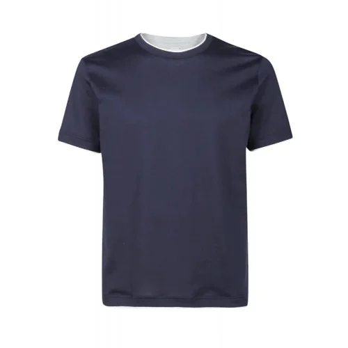 Tricou ELEVENTY, BLUE T-shirt with a round neckline