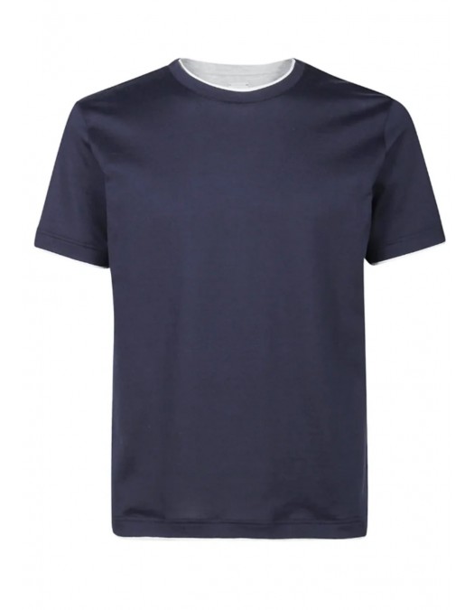 Tricou ELEVENTY, BLUE T-shirt with a round neckline - X75TSHH04TES0H0771113