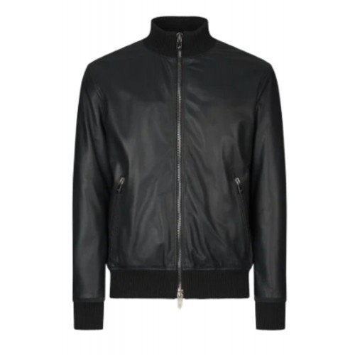 Geaca PAL ZILERI, Bomber Stand up Collar, Black Geaca PAL ZILERI, Bomber Stand up Collar, Black