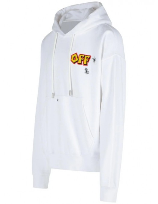 Hanorac OFF WHITE ,Logo Printed Drawstring Hoodie - OMBB085S25FLE00E0115 Hanorac OFF WHITE ,Logo Printed Drawstring Hoodie - OMBB085S25FLE00E0115