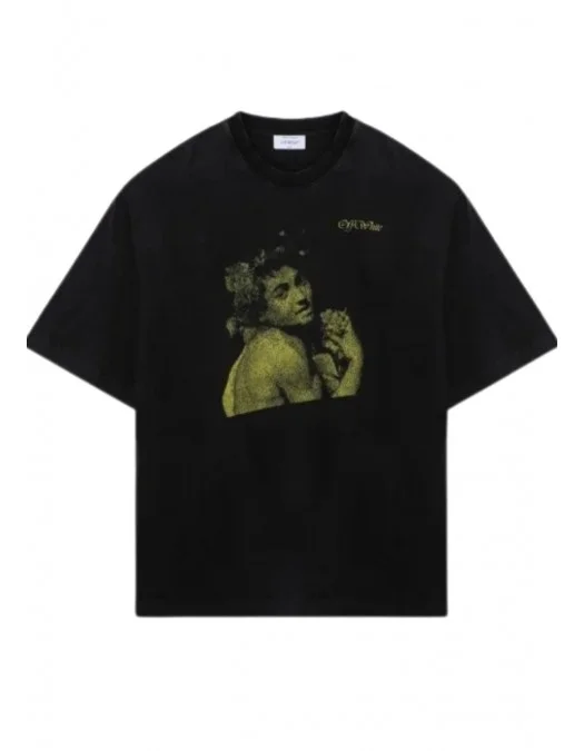 Tricou OFF WHITE, Statue Print, Black - OMAA161F24JER0031065