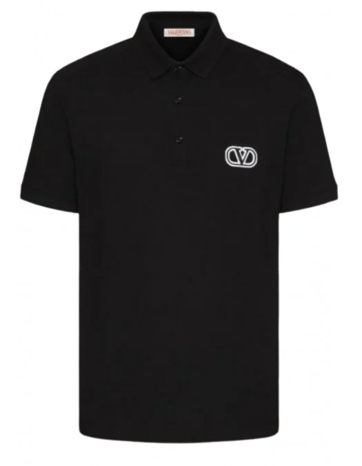 VALENTINO　トップス TRICOU VALENTINO, Logo Brodat, Black - 5V3MH01K9540NO - Capodopera12