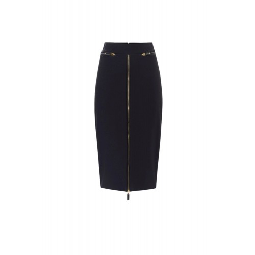 FUSTA ELISABETTA FRANCHI,Skirt in lightweight crêpe fabric with zip FUSTA ELISABETTA FRANCHI,Skirt in lightweight crêpe fabric with zip