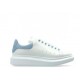 Sneakers ALEXANDER MCQUEEN, Oversize, New Tech Leather, Baby Blue Details, White - 553770WIEF19412