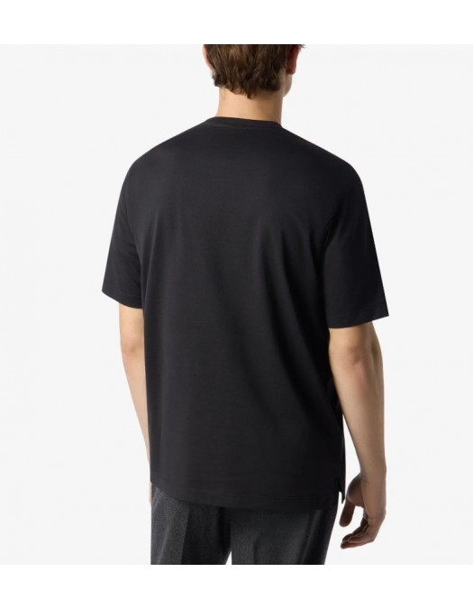 TRICOU CORNELIANI,Black oversized cotton jersey t-shirt - 26G5752625005020 TRICOU CORNELIANI,Black oversized cotton jersey t-shirt - 26G5752625005020