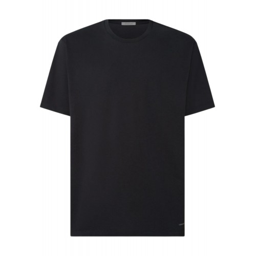TRICOU CORNELIANI,Black oversized cotton jersey t-shirt TRICOU CORNELIANI,Black oversized cotton jersey t-shirt