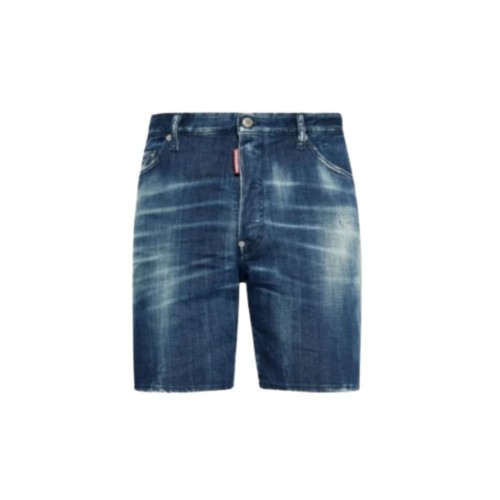Pantaloni scurti DSQUARED2, NAVY BLUE Denim shorts Pantaloni scurti DSQUARED2, NAVY BLUE Denim shorts