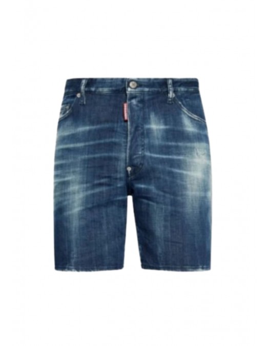 Pantaloni scurti DSQUARED2, NAVY BLUE Denim shorts - S71MU0856S30342470 Pantaloni scurti DSQUARED2, NAVY BLUE Denim shorts - S71MU0856S30342470