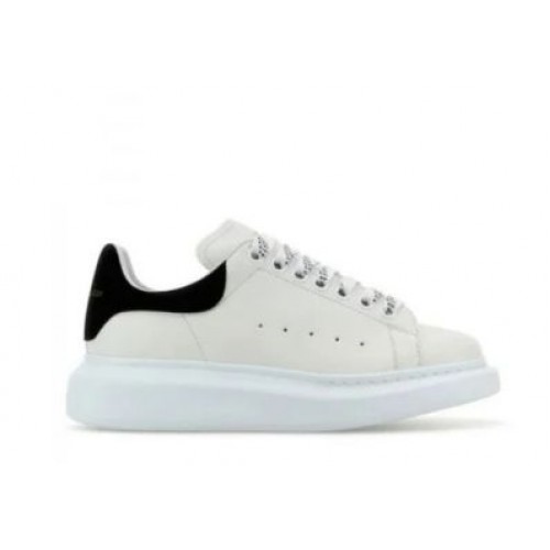 Sneakers ALEXANDER MCQUEEN, Oversize, New Tech Leather, Black Details, Women, White Sneakers ALEXANDER MCQUEEN, Oversize, New Tech Leather, Black Details, Women, White