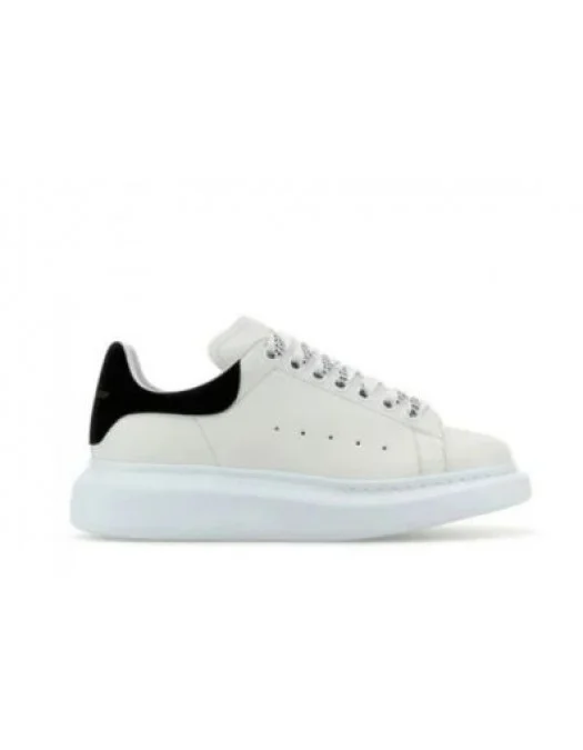 Sneakers ALEXANDER MCQUEEN, Oversize, New Tech Leather, Black Details, Women, White - 553770WIEF19061
