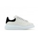 Sneakers ALEXANDER MCQUEEN, Oversize, New Tech Leather, Black Details, Women, White - 553770WIEF19061
