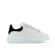 Sneakers ALEXANDER MCQUEEN, Oversize, New Tech Leather, Black Details, Women, White - 553770WIEF19061