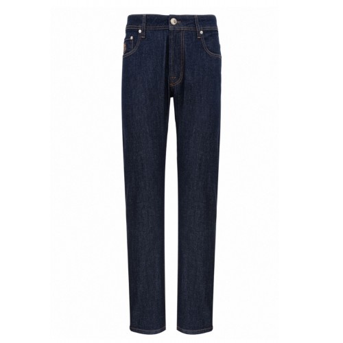 BLUGI CORNELIANI, Clasic Slim-fit Denim Pants, Bleumarin BLUGI CORNELIANI, Clasic Slim-fit Denim Pants, Bleumarin